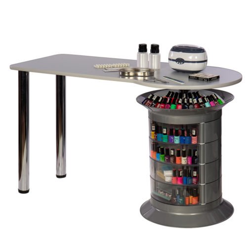 mesa manicura esmaltes elite plus plata
