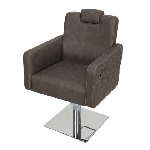 sillón versa plus marrón grisáceo base plana