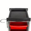 carrito de peluquería rojo detallado